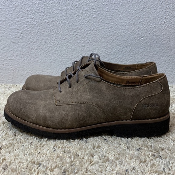 Brogues Womens Brown Suede Shoes - Picture 6 of 9